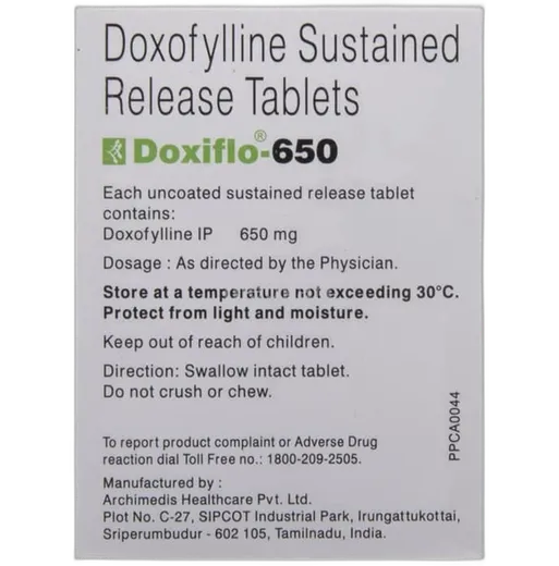 doxiflo 650mg tablet 10's